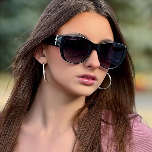 LVIOE Polarized Fit Over Glasses Sunglasses for Women Trendy Over Glasses Sun Glasses with UV400 Protection LS85112