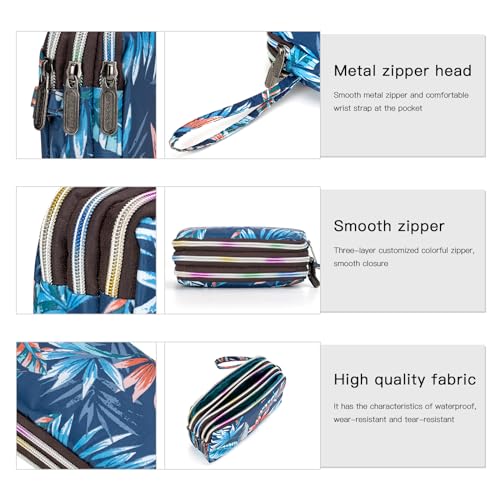 Image of BIAOTIE Large Capacity Wristlet Wallet - Women Printed Nylon Waterproof Handbag Clutch Purse