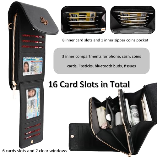 CrossBody Bags with Touchscreen Cell Phone Purse Window Zipper Pocket,RFID Blocking Card Holder iPhone bag for Women4