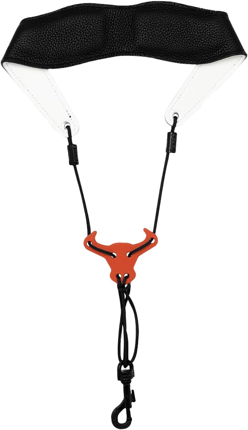 革のパッド入りサクソフォンネックストラップ調整可能なサクソフォンネックストラップスリングレギュラー初心者のための快適なハーネス