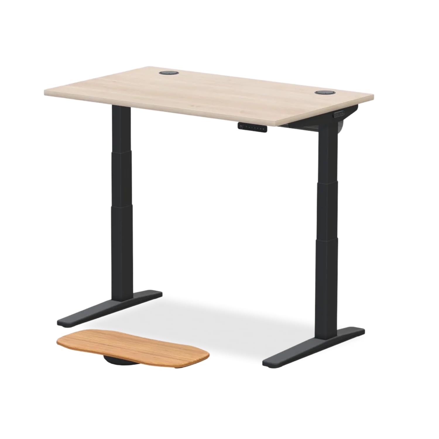 UPLIFTDESK V3 2-Leg Maple Laminate Wood Standing Desk – Adjustable Height, Advanced 1-Touch Memory Keypad, Under Desk Cable Management, Wire Grommets