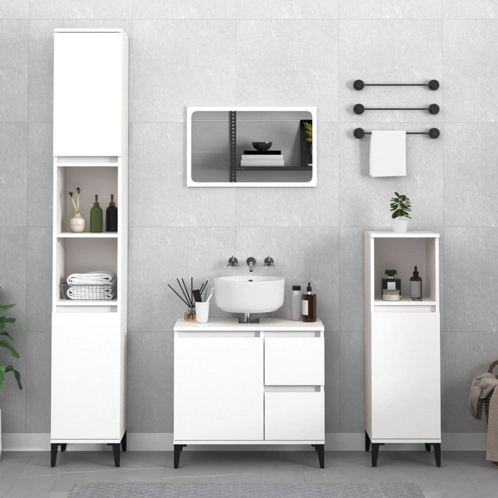 Armario de baño estrecho para baños pequeños que soluciona la falta de organización vertical