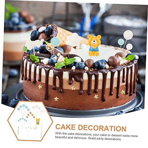 ibasenice 2 Conjuntos De Linha De Bolo Decoração De Bolo Decoração Azul Decoração De Papel Rosa Conj