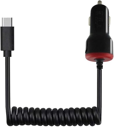 shangjunol 2.4A de Carga r?pida Cargador de Coche Construir-en el Resorte del Cable del Tipo C port?til Encendedor del Coche Adaptador de Cargador Negro shangjunol 2.4A de Carga r?pida Cargador de Coche Construir-en el Resorte del Cable del Tipo C port?til Encendedor del Coche Adaptador de Cargador Negro