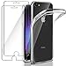 ivencase iPhone 8 Case Cover + [2 PACK] 9H Hardness HD Tempered Glass Screen Protector for iPhone 7 Case Cover, Bumper Soft Crystal Clear Silicone Shockproof TPU Cover Case iPhone 8-4.7 inch