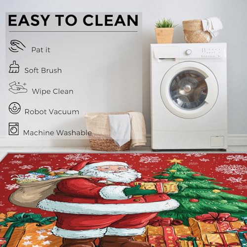 Tapis salon Père Noël lavable pour réchauffer l'ambiance de vos fêtes - 8