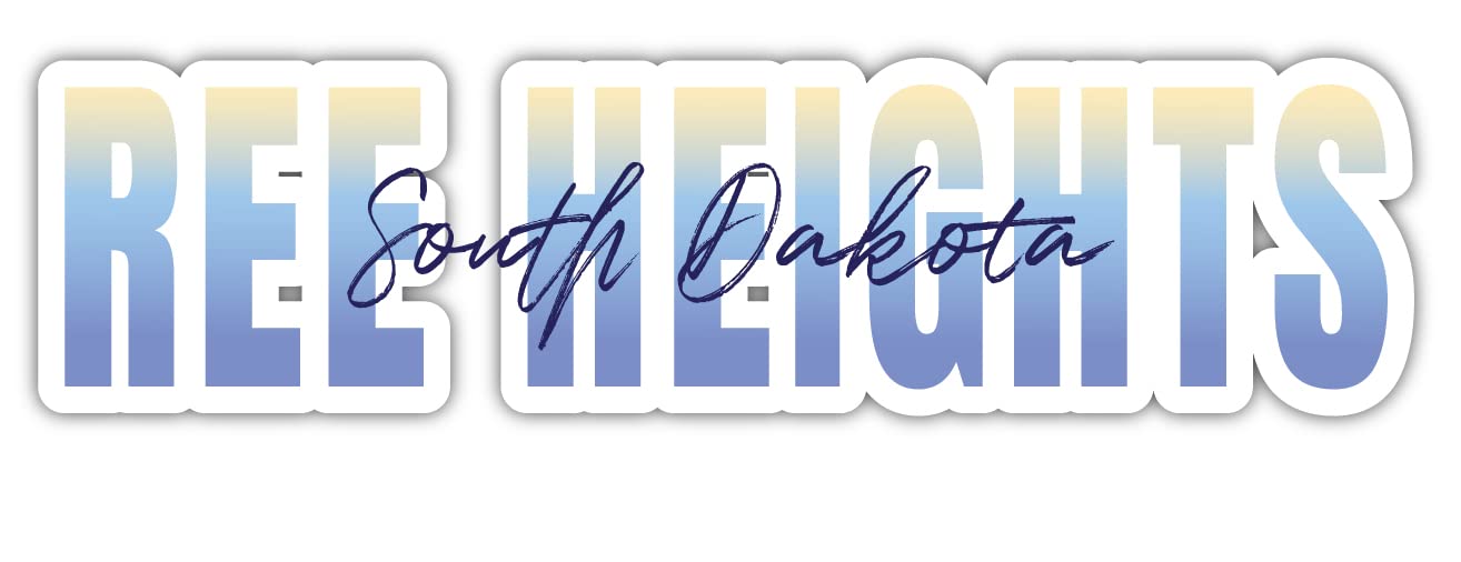 Ree Heights South Dakota Souvenir 2-Inch Magnet Script Design 2 Inch|Magnet