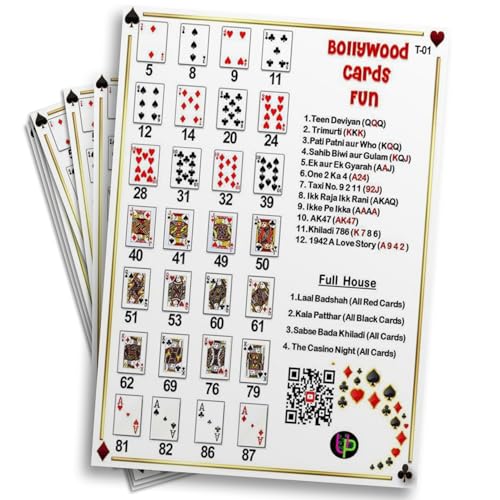 Image of Bollywood Tambola Tickets | Bollywood Cards Fun Theme Housie Tambola Themed Bingo Game| Kitty Party Theme Housie Tickets | English | for Family & Friends (Set of 15 Tickets)