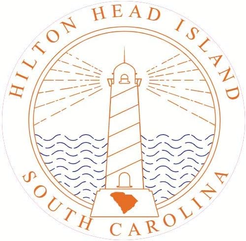 U.S. Custom Stickers Hilton Head Island Lighthouse Sticker 6 Inch
