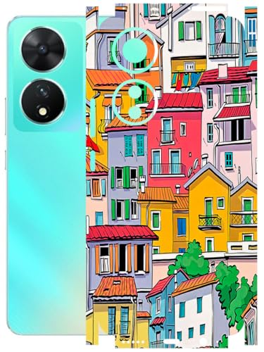 Image of AtOdds - Full Body Back Screen Guard Protector Film - Lamination Wrap Skin Sticker Compatible with VIVO T2 (5G) | Scratchproof Matte Finish (Concrete Jungle)