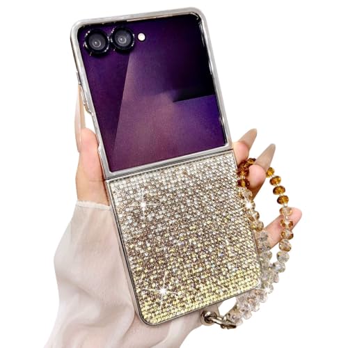 KOOLRIVER�EFor Galaxy Z Flip8 �P�[�X �J�o�[ �ϏՌ� �܂肽���݌^ �N���R�_�C���� PU���U�[ + ��̌^�����O�t�� ���C���X�g�[�� �q���W�ی� ����(�S�[���h)