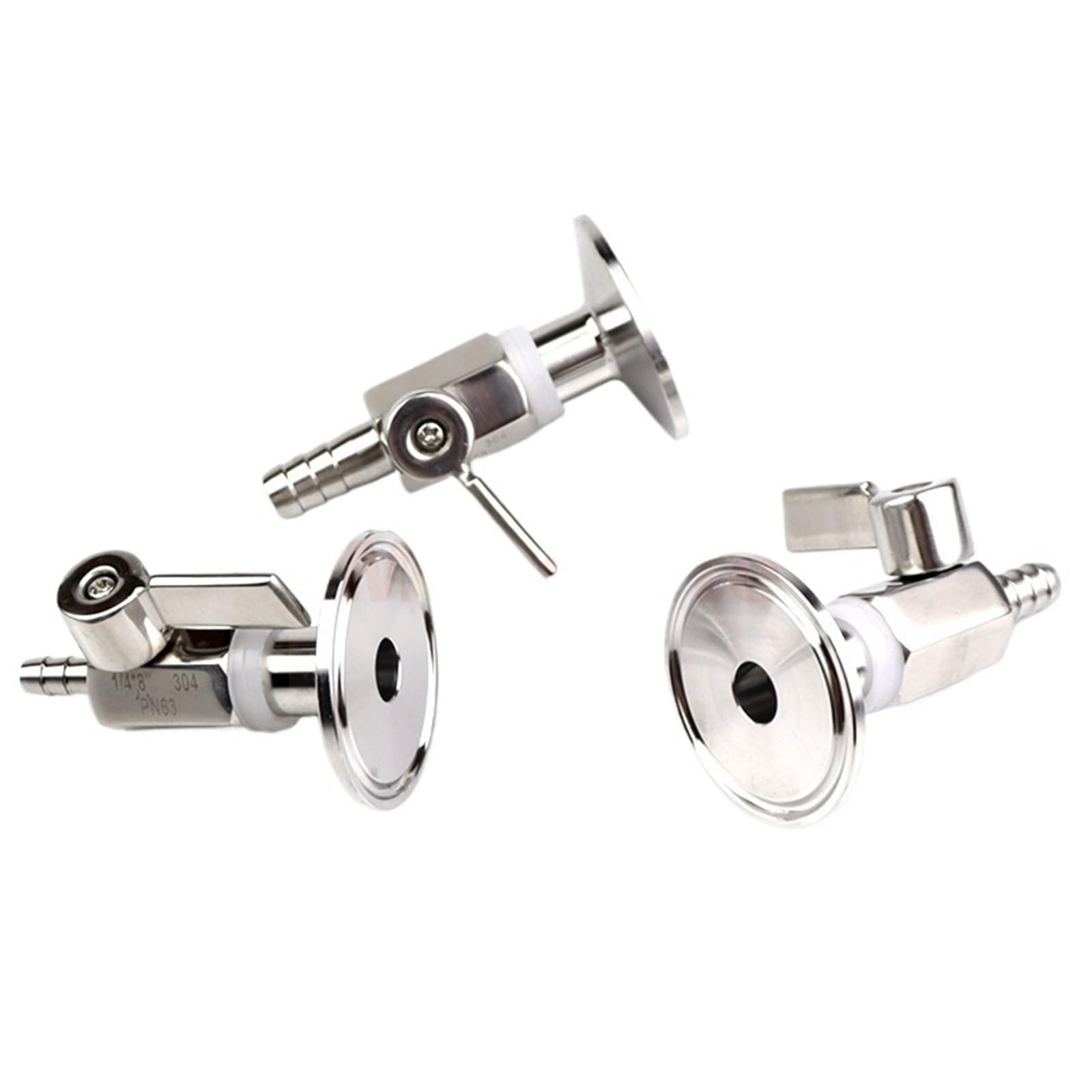 Mini válvula de bola 2 vías acero inoxidable 304