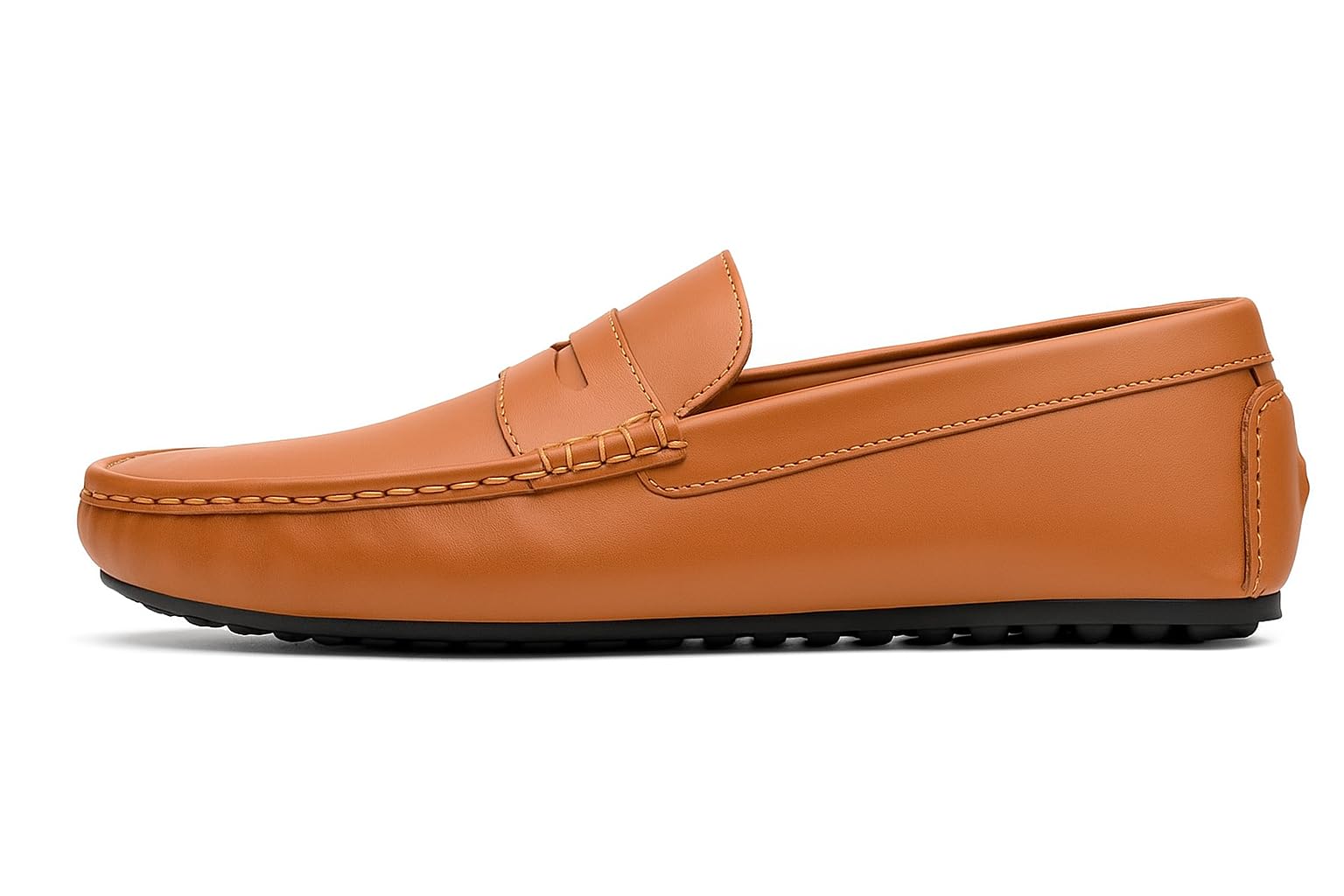 micheal feraas Luxurious Plus Size Leather Loafers | Premium Tan Penny Cut Loafer for Men-picture-19