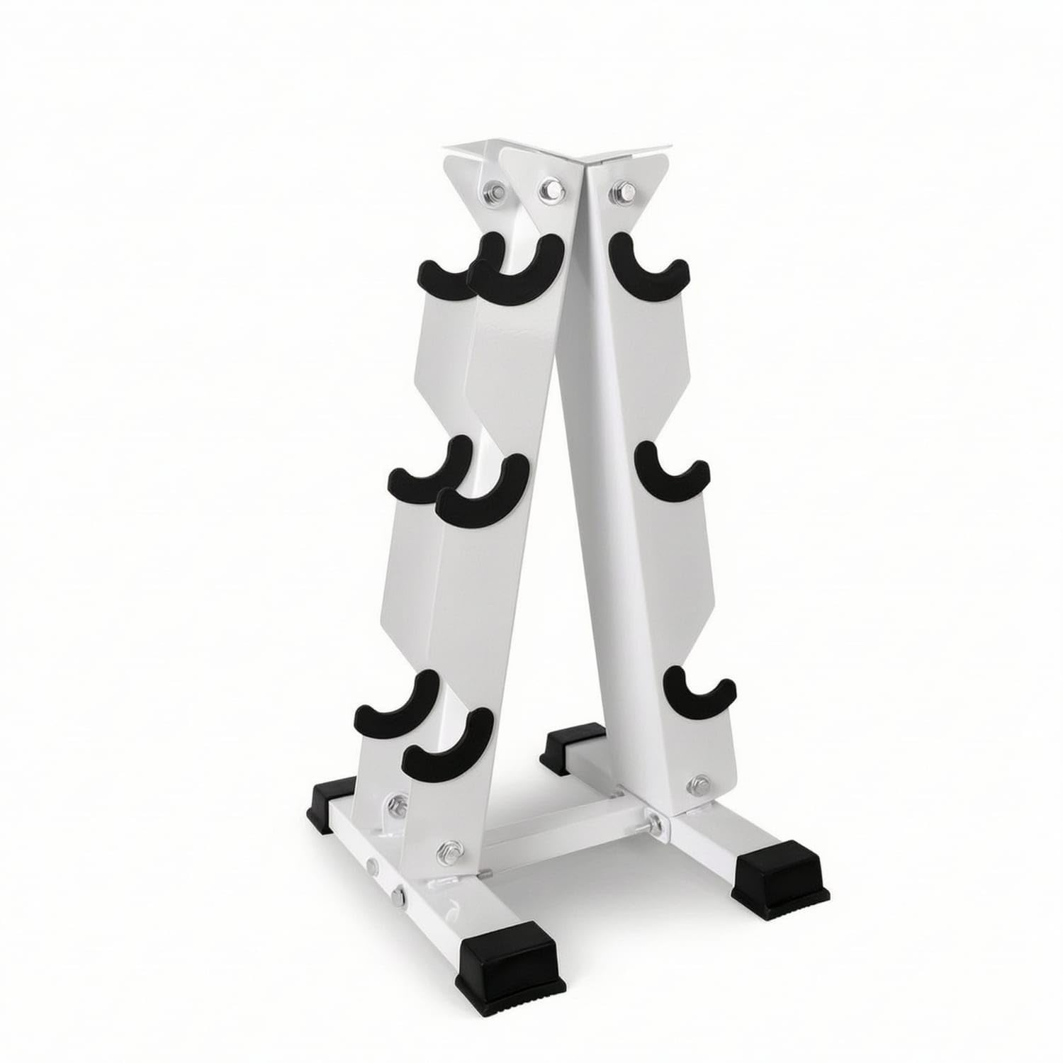 Triangular Three-Tier Dumbbell Rack Vertical Dumbbell Rack with Cradles Compact Space-Saving for Home Gym Owners, Free-image-5
