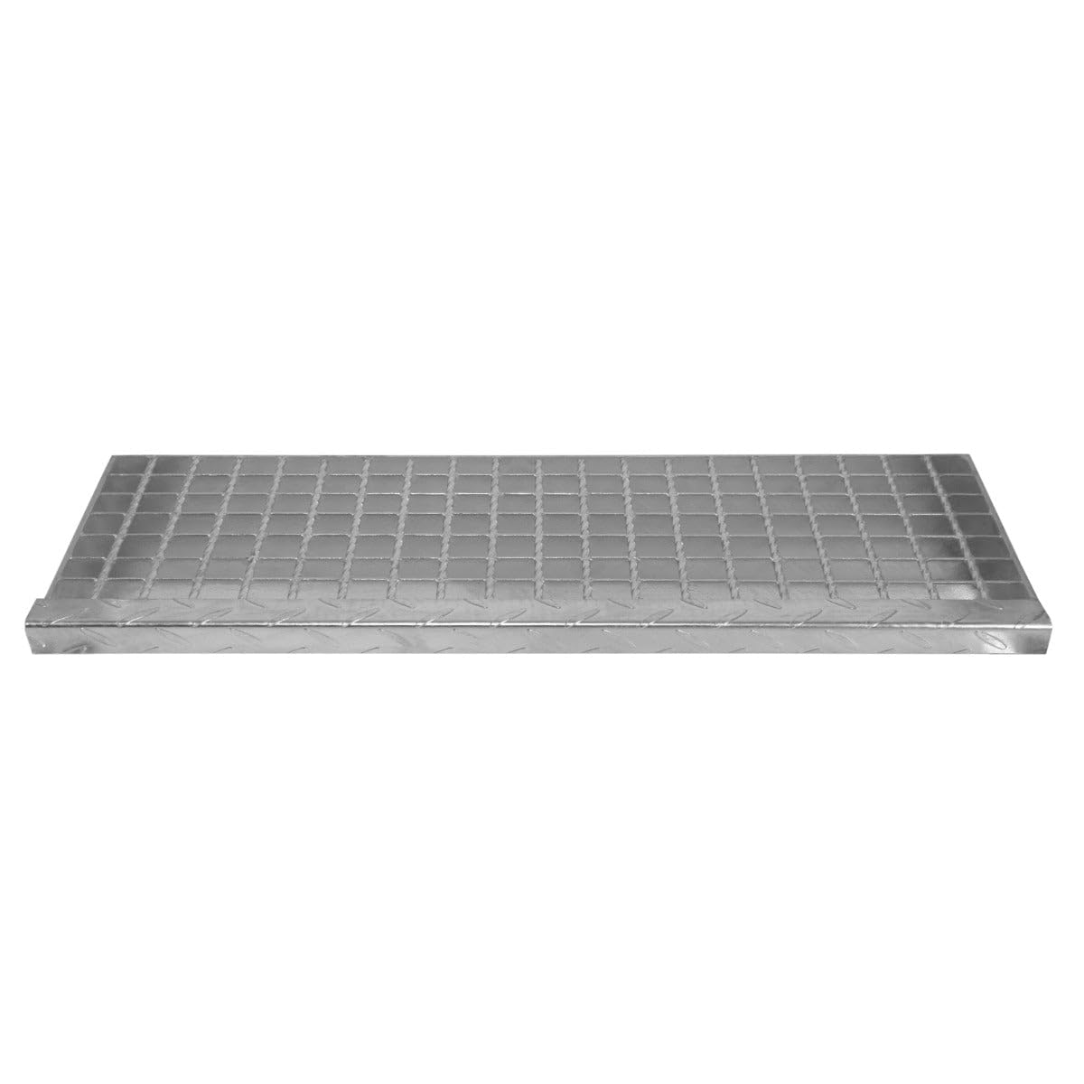 Scale in metallo aggiuntivo regolabile in altezza 90 cm Argento Acciaio zincato 2 gradini componibili Griglia resistente alle intemperie Spessore asta 5 mm Kit di fissaggio GRATUITO