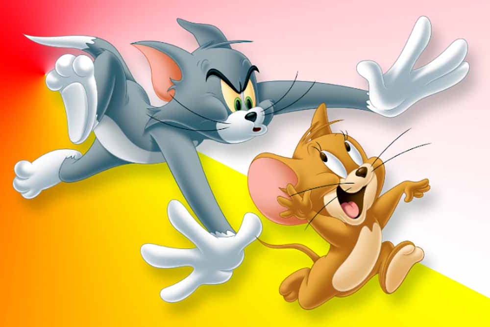 wallpics® Tom and Jerry Cartoon Painting Poster Waterproof Vinyl Sticker for Kids Room,Home Decor || can1389-3