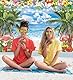 BUTEN Sommer-Hintergrund für Hawaii-Strand-/Ozean-Fotografie 208,3 x 152 cm Blauer Himmel Meer Tropische Palmen Hintergrund für Aloha Luau Party-Dekorationen Banner