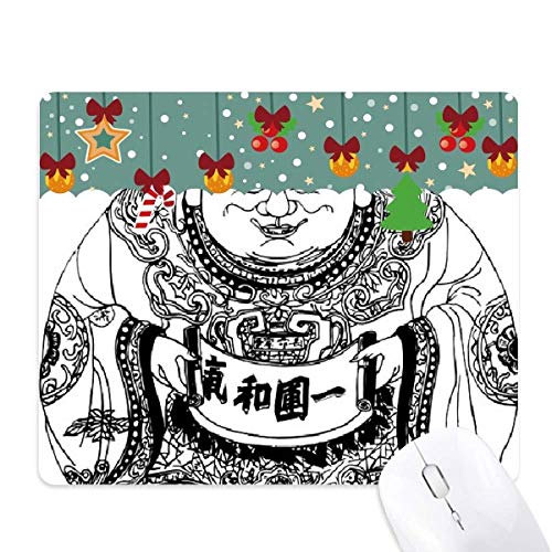 Tapis de souris dessin au trait dynastie Qing avec base en caoutchouc