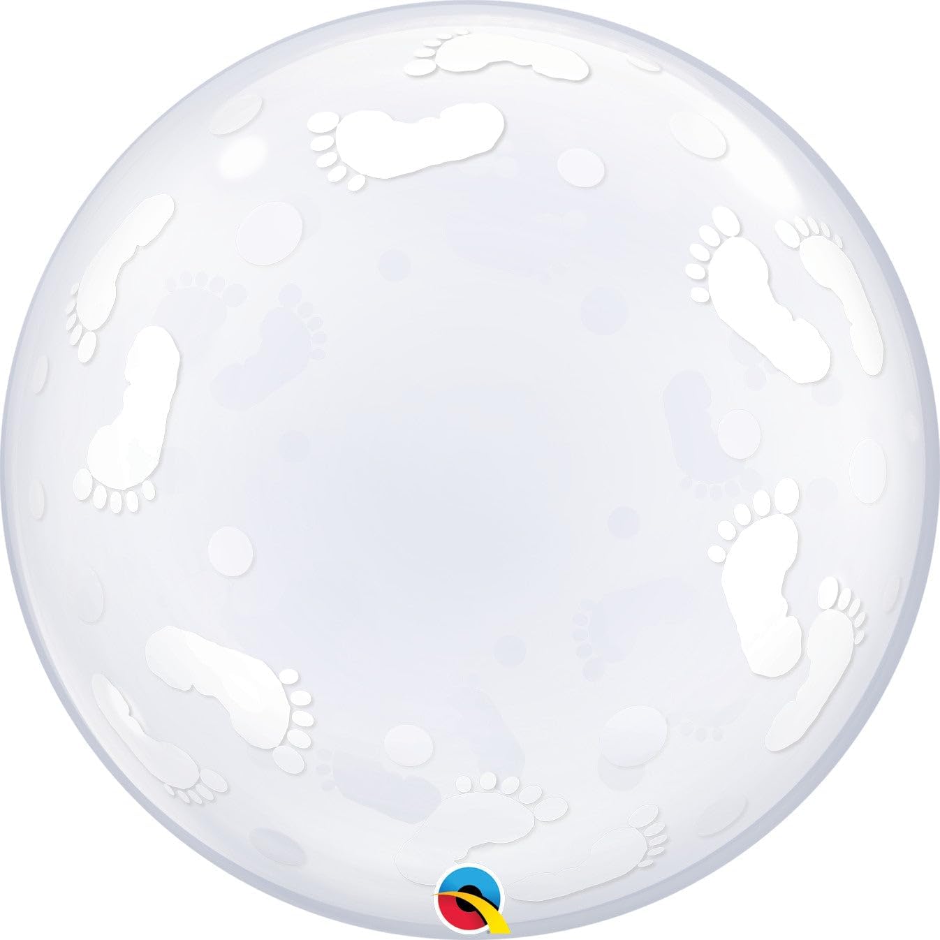 22" Baby Footprints Bubble Balloon