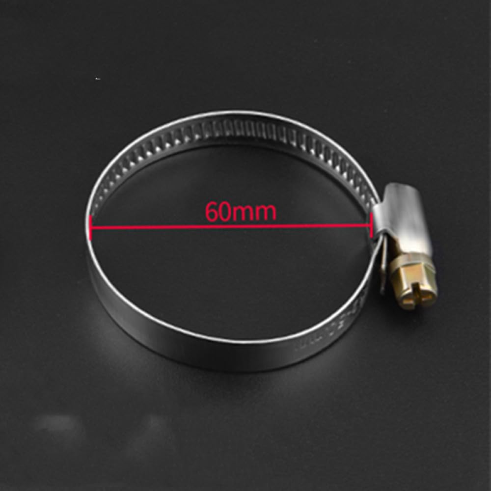 50PCS Acciaio Inossidabile Tedesco Fascette Tubo Dell'acqua Tubo Aria Car Carburante Tubo Fisso Morsetti Vite Senza Fine Durevole Gola Cerchio Morsetto Parti, 10,16mm (50pcs)