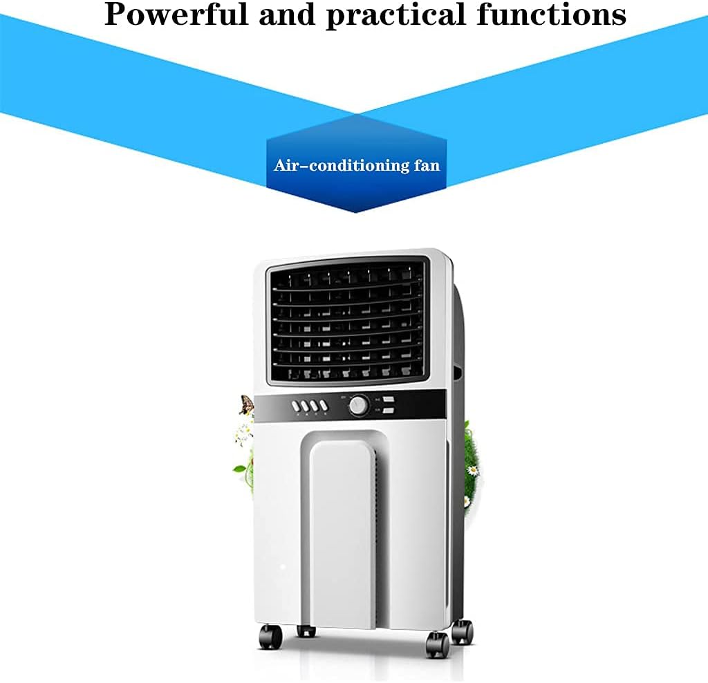 Evaporative Coolers Evaporative Air Cooler 3 in 1 Fan Humidifier Purifier with 3 Fans Speeds Mobile Air Cooling Fan Low Energy for Home Office Bedroom.
