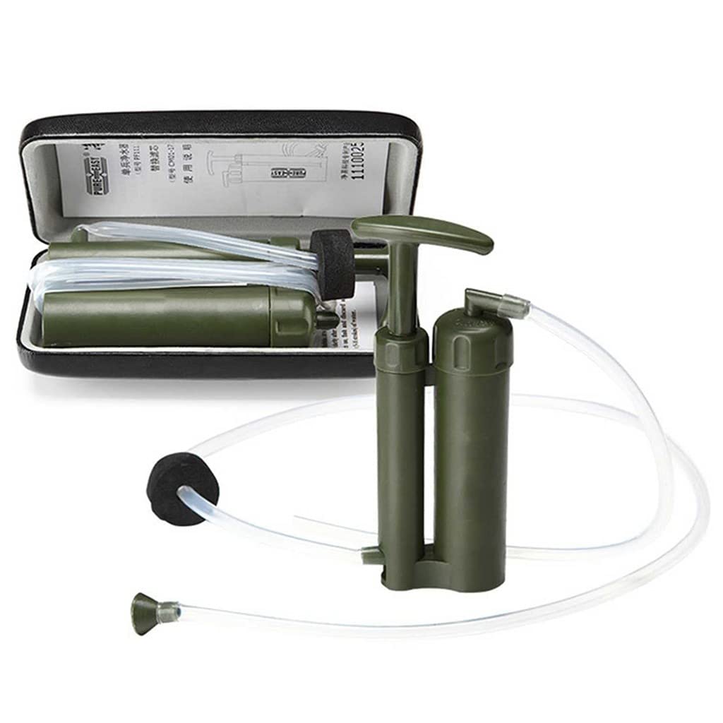 Outdoor Notfall Survival Wasserfilter, Trinkwasserfilter Wasser Filtrationssystem, Tragbarer Camping Wasserfilter 0,0001 Mikron für Wandern Sport Reisen Hiking