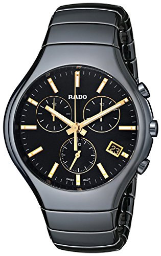 Rado Men's R27814172 True Chronograph Analog Display Swiss Quartz Black Watch #TOP12