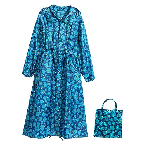 BESPORTBLE Vêtements Imperméables pour Adultes avec Capuche Intégrée Poncho De Pluie Pliable Et Pratique pour Femme