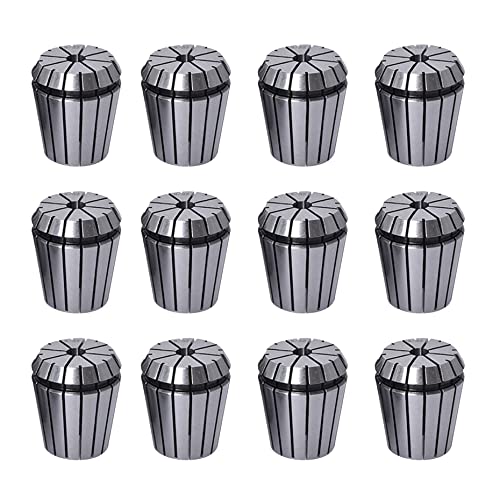 Kimllier KM-1572016-965785-LR 12Pcs Carbon Steel Er20 Spring Collet Set 1/8 cover