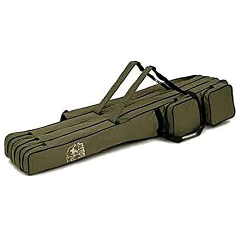 Behr Reggicanna Da Pesca Rod Pod A 4 Gambe Telescopiche, Per Fino A 4 Canne, Inclusa Borsa Imbottita, 3,15 Kg