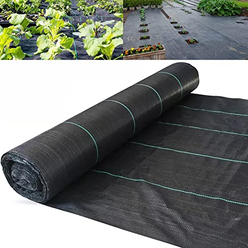 YYHJ Malla Antihierbas,Tela Antihierba,Malla Geotextil 70 g/m²,Barrera de Tela para Control de Malas Hierbas,Estable a Rayos UV y Permeable,para jardín, Paisaje,Entrada de Coches,Negro