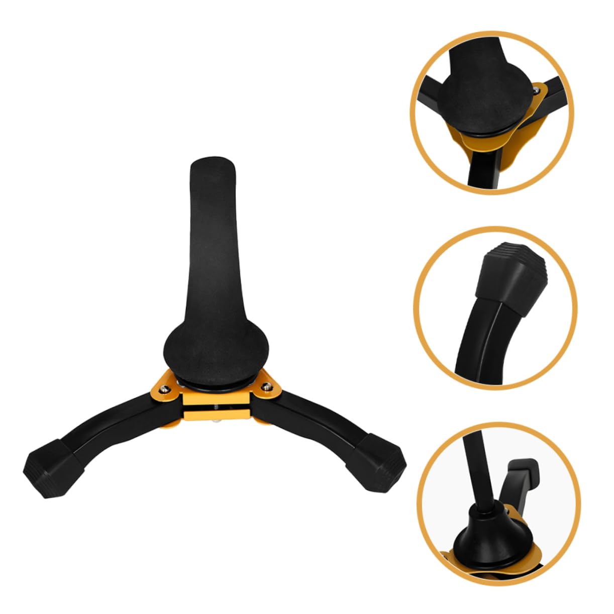 ibasenice Support Pliable en Métal Noir pour Saxophone et Flûte Structure Triangulaire Stable et Fondation Solide pour Musiciens Débutants et Professionnels