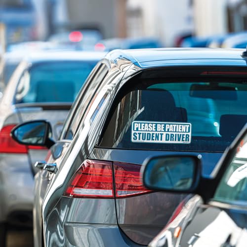 Student Driver Stickers (Non-Magnetic) - Removable and Paint-Safe (9.5 x 3.5 inches, 3-Pack) by Fast Safety Decals - Image 2