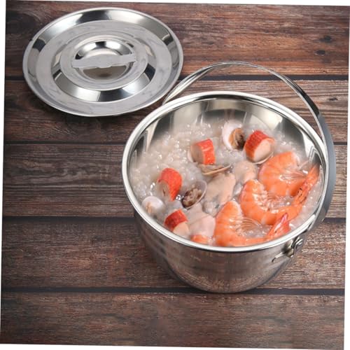 Marmite grosse capacité 21 cm en acier inoxydable Uonlytech pour cuisson induction