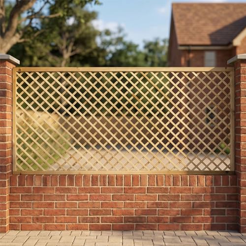 Diamond Standard Elite Alderley, 6ft x 3ft Fence Panel Trellis Topper Wooden Lattice | Decorative Fencing Topper for Outdoor Garden Wall, Pergola, & Arch (Wide: 182.8cm x High: 90cm)