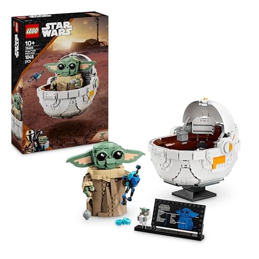 LEGO Star Wars 75403 Grogu with Hover Pram Building Toy Set, Collectible Character Figure for The Mandalorian TV Show Fans, Display Gift Idea for 10+ Year Old Boys & Girls