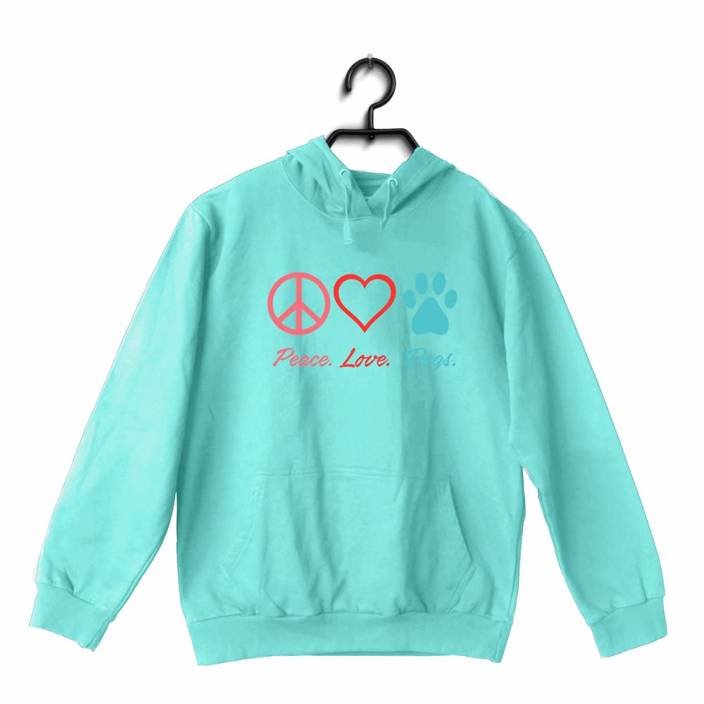QuirkipediaPeace. Love.Dogs Dogs Tshirts, Hooded Sweatshirts SkyBlue