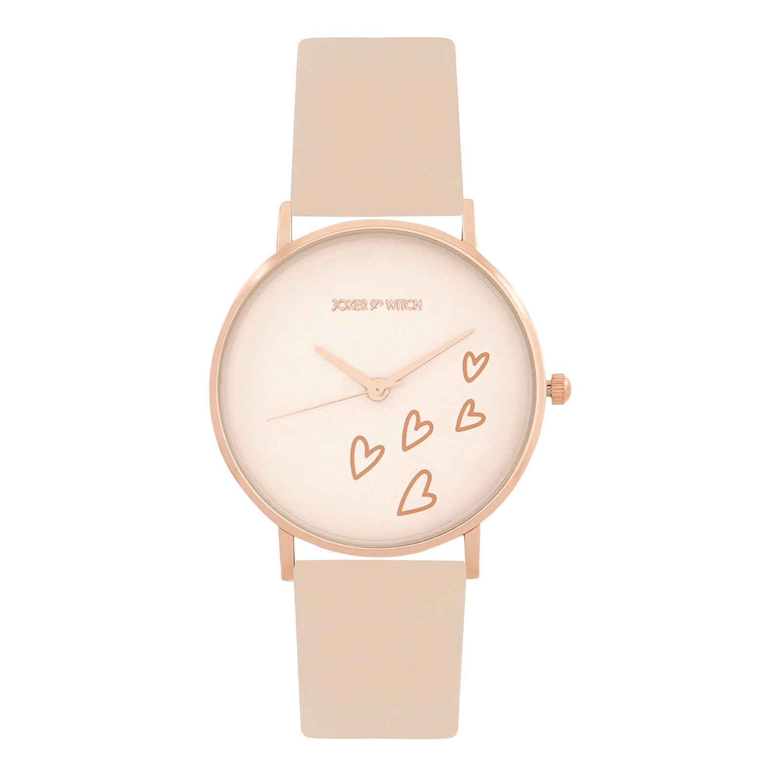 Jubilant 36mm Beige Dial 18mm Beige Faux Leather Watch for Women-image-34