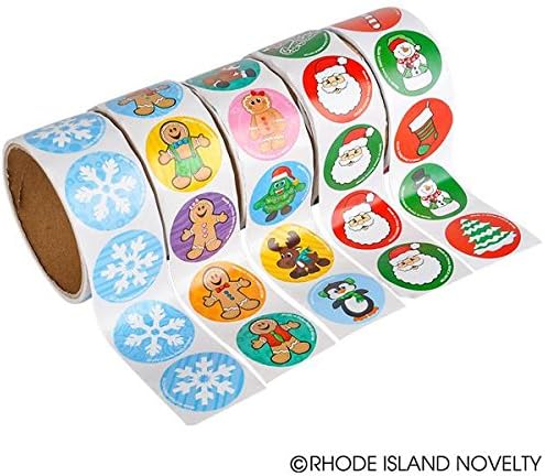 500 PC Holiday Stickers ROLL ASST