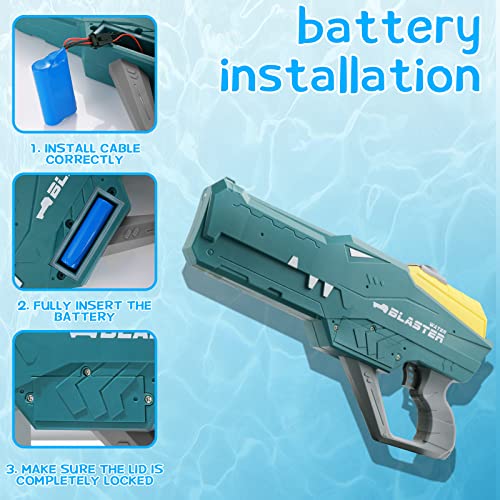 Electric Water Guns For Kids Adults - Full Auto Squirt Gun With Battery Powered High Capacity, Water Soaker Gun Blaster Water Pistol For Boy Girls Ages 8-12 Toys For Pool Outdoor Summer Swimming Party #TOP3