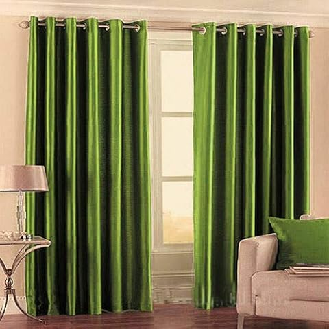 Luxury Faux Silk Eyelet Curtains with Tie Backs Cover