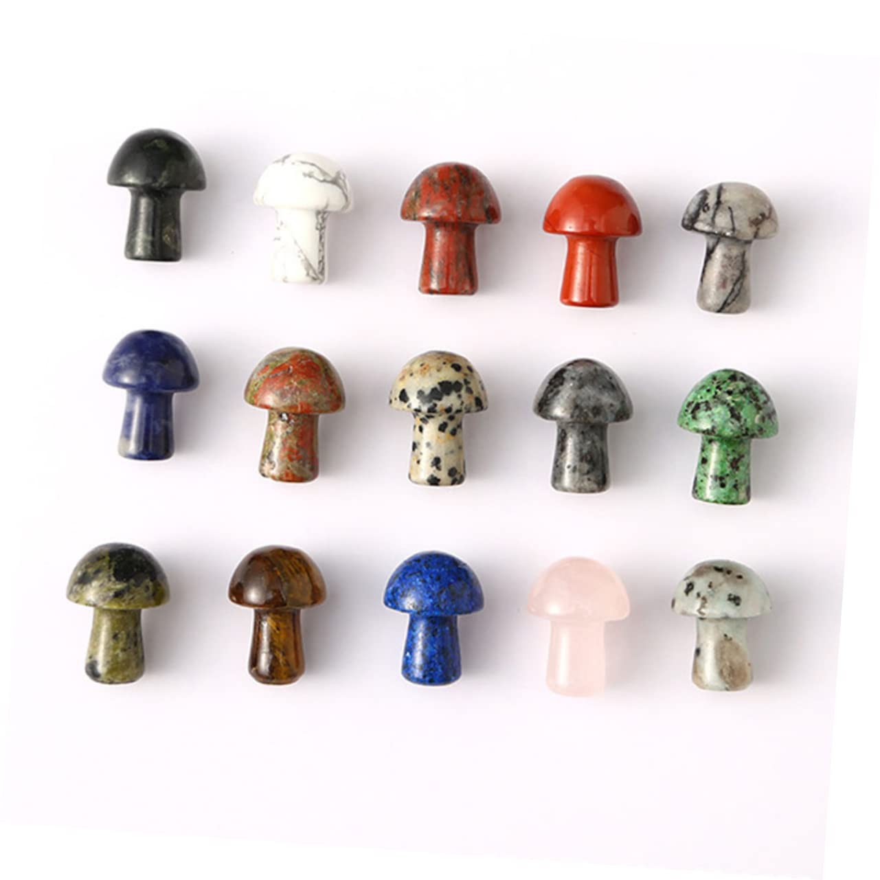 INOOMP 45stücke Teiliges Mini-kristall-pilz-Ornament Für Aquarien Und Mikrolandschaften Dekoration Für Tisch Blumentöpfe Und Mini-gärten Langlebig Aus Natürlichem Kristall