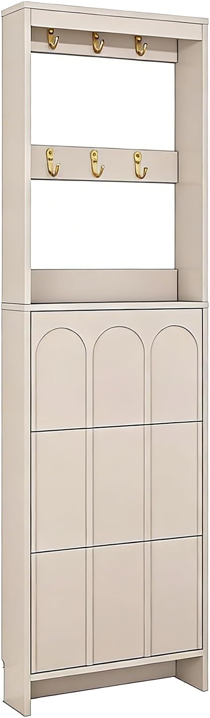 Mudroom Bench with Cubbies and Hooks, Mud Room Organization and Storage,Extra Large Farmhouse Hall Tree(23.6x6.7x81.9in)