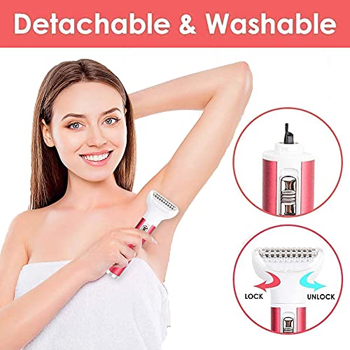 Simouli Electric Razor For Women,5 In 1 Womens Shaver Electric Bikini Trimmer Pubic Hair Removal Wet & Dry Painless Shaver For Legs Underarms Eyebrow Face Nose And Bikini Line Razor Women #TOP3