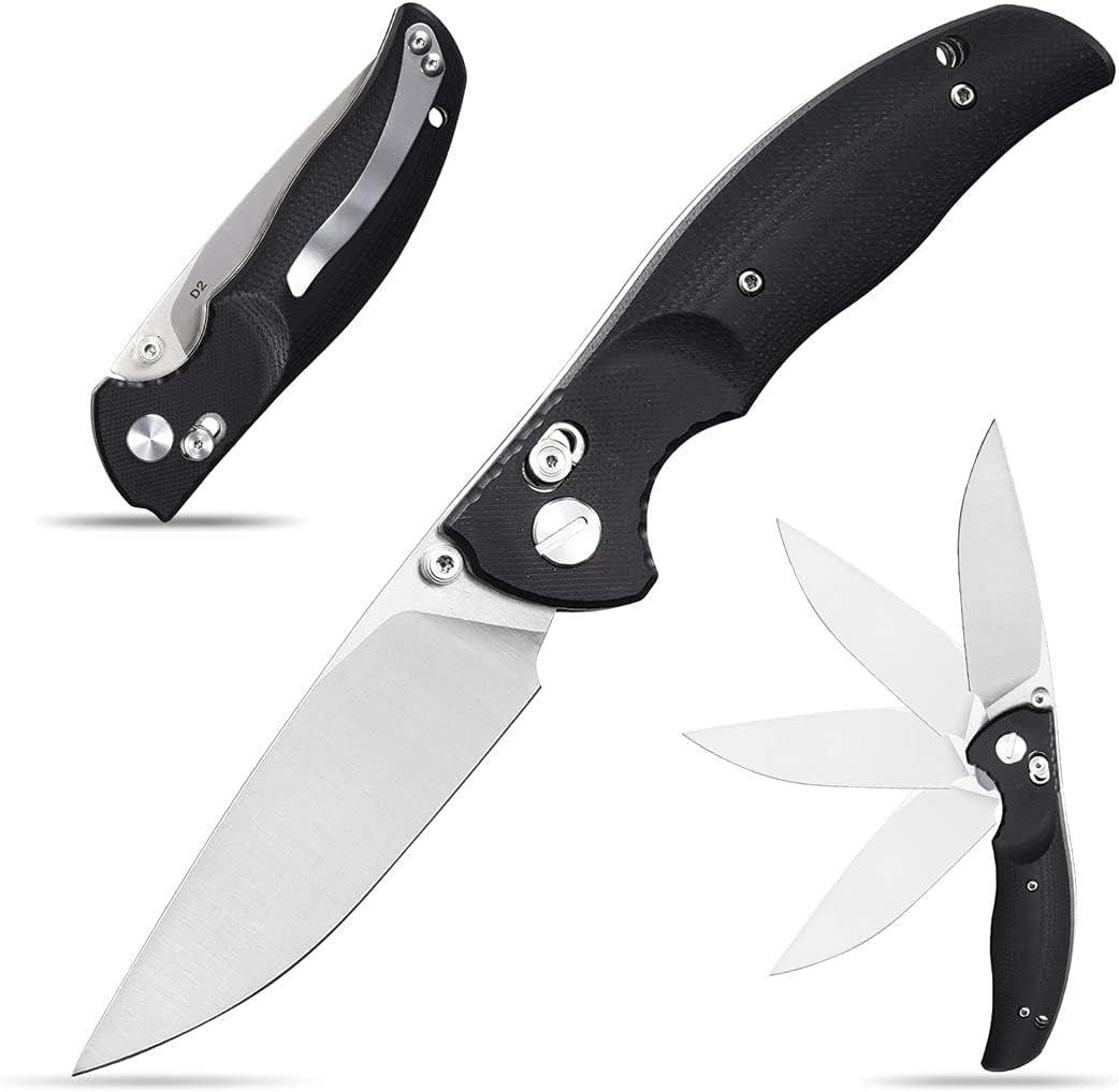 Eafengrow EF3 Folding Pocket Knife D2 Steel Blade G10 Handle Outdoor Hunting Camping EDC Tool Knifes