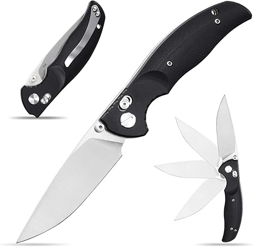 Miniatura 1 de Eafengrow EF3 Cuchillo de bolsillo al aire libre Cuchillo de caza plegable con hoja D2 G10 mango rodamiento de bolas Supervivencia Caza EDC