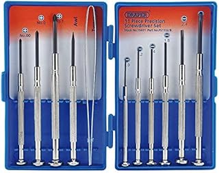 Draper 15631 Precision Screwdriver 11 Piece Set , Blue