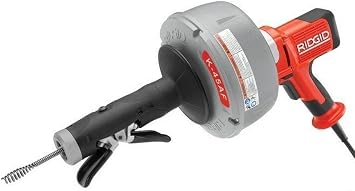 Ridgid 36008 K-45AF-7 Drain Cleaning Machine with C-1IC 5/16" Inner Core Cable, C-6 3/8" Cable, C-21 5/16" Cable, Inner Drum, Tool Set, and Carrying Case, 115V