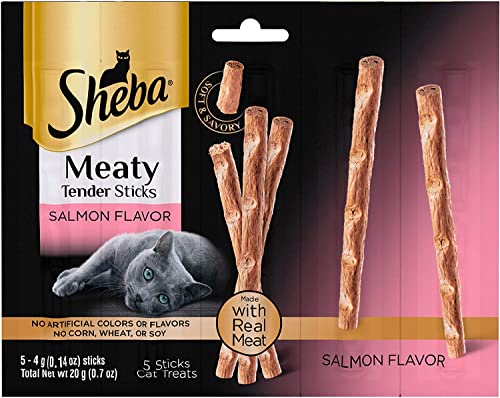 Aurora Pet Cat Treats Variety Pack (6) Sheba Meaty Tender Sticks Bundle: 2 (5 Count) Tuna Sticks, 2 (5 Count) Salmon Sticks, 2 (5 Count) Chicken Sticks with AuroraPet Wipes - Thumbnail 4