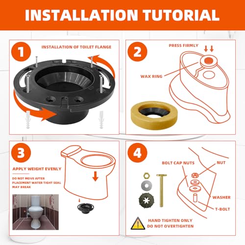 Image of RV Toilet Flange with Wax Ring, Socket Floor Flange Wax Seal Ring Repair Kit for RV 300 /310 /320 Toilets, Replaces 385345892 RV Floor Flange